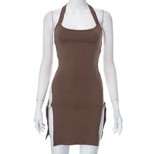 Cut Out Halter Dress