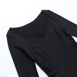 Cut Out Long Sleeve Dress