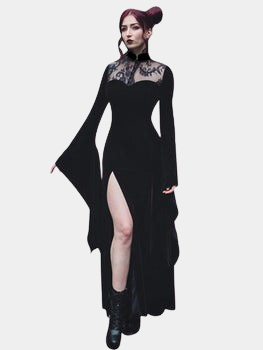 Cut Out Long Sleeves Maxi Dress | CYBER TECHWEAR  Cyber Techwear