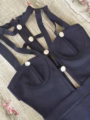 Cut Out Maxi Dress Black