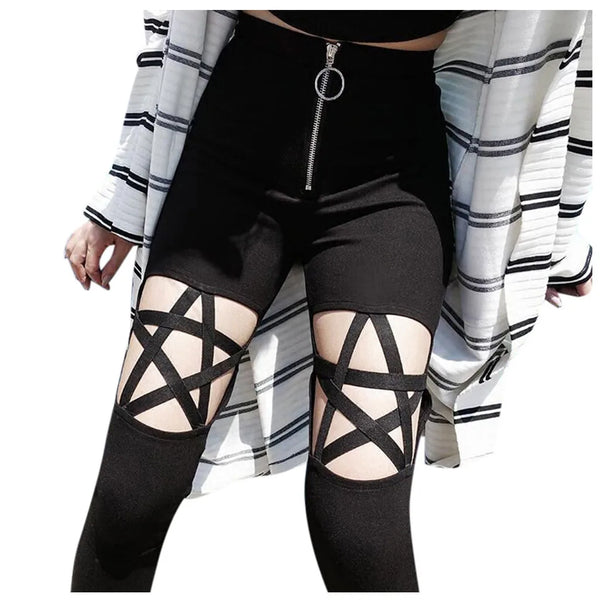Cut Out Thigh Pants