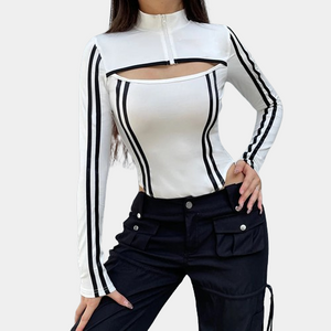 Cut Out Turtleneck Bodysuit