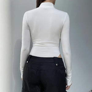 Cut Out Turtleneck Bodysuit