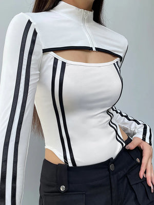 Cut Out Turtleneck Bodysuit