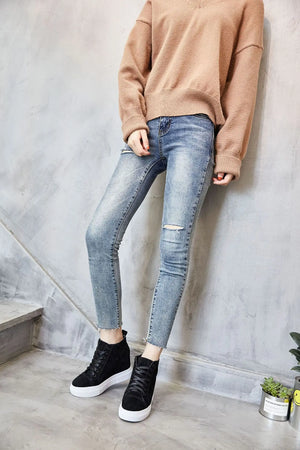 Cute Black Platform Sneakers