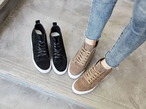 Cute Black Platform Sneakers