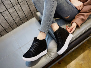 Cute Black Platform Sneakers
