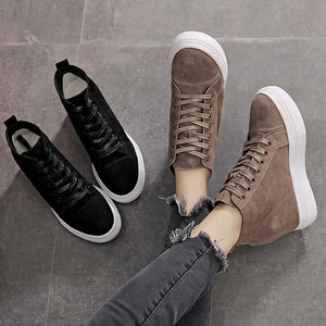 Cute Black Platform Sneakers