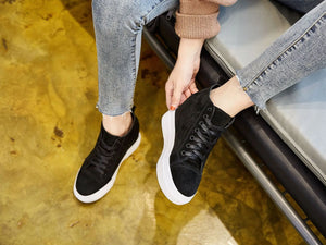 Cute Black Platform Sneakers