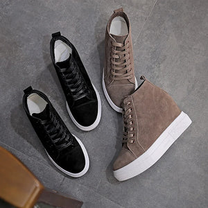 Cute Black Platform Sneakers