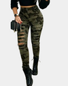 Pantalon cargo camouflage mignon