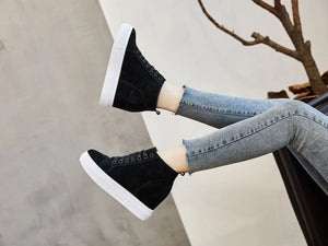 Cute New Black Platform Sneakers