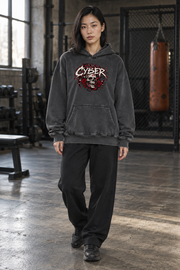 Czarna bluza z kapturem Y2K Skull