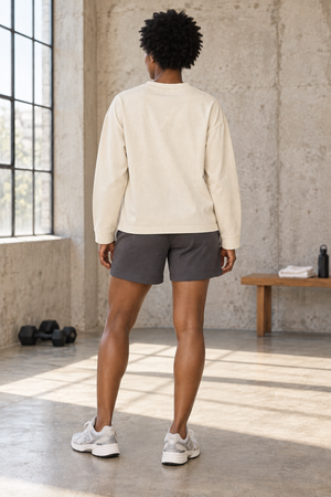 Y2K Dragon Long Sleeve Tee — Apricot — matching back campaign view, plain back