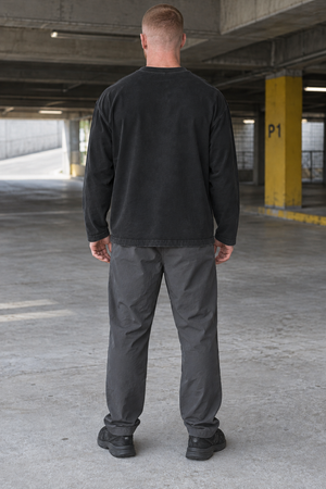 Y2K Dragon Long Sleeve Tee — Black — matching back campaign view, plain back