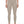 Front view on a model in the khaki high waisted yoga leggings, the waistband above the navel