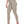 Model in khaki with a hand on her hip, three-quarter back view of the contour seams