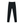 Black colourway laid flat from the front, smooth legs tapering to a straight hem