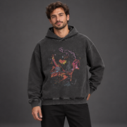 Graffiti Graphic Black Y2K Hoodie