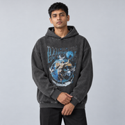 Estetisk grafisk svart Y2K-hoodie