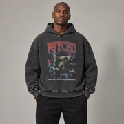 Psiho suņa grafiskie Y2K hoodie