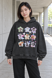 Y2K hoodie med kattungar