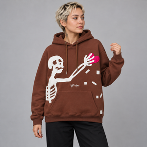 Sudadera con capucha de esqueleto Y2k