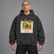 Felpa Y2K con Grafica Burn Eye