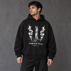 Meeste Y2K hoodie esteetiline
