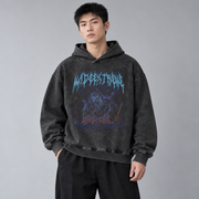 Vīriešu melni Y2K hoodie