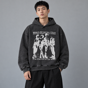 Shadow vintage grafikus Y2K hoodie