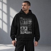 Y2K svart hoodie med sidelommer