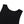 The upper back of the black tank, the binding running round the neck and into the armholes
