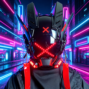 LED-X cyberpunk-kiiver