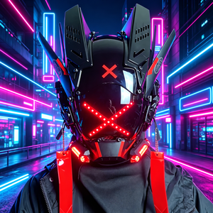 LED-X cyberpunk-kiiver