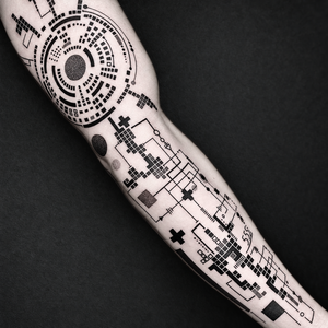 Arm Cyberpunk Tattoo