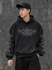 Sudadera Y2K con emblema tribal