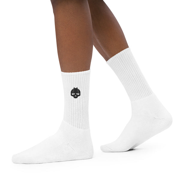 Cyber Skull White Socks