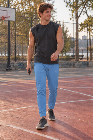 Tapered Drawstring Gym Sweatpants