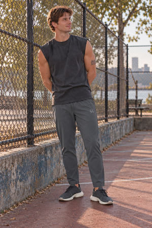Tapered Drawstring Gym Sweatpants