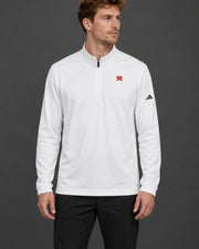 adidas pullover med kvart lynlås i hvid