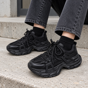 Nuevas Zapatillas Plataforma Negras para Mujer