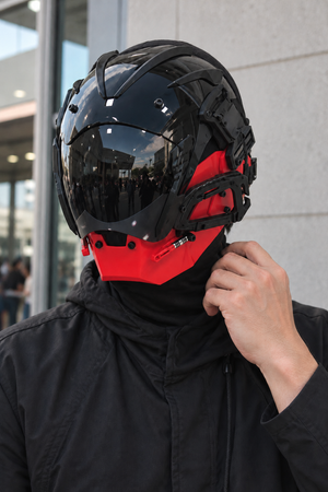 Red Ring Cyberpunk Mask