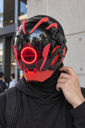 Red Ring Cyberpunk Mask