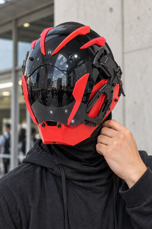 Red Ring Cyberpunk Mask
