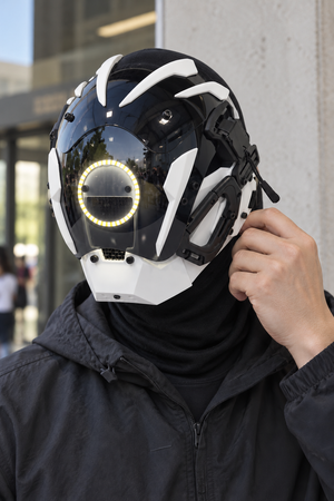 Red Ring Cyberpunk Mask