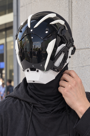 Red Ring Cyberpunk Mask
