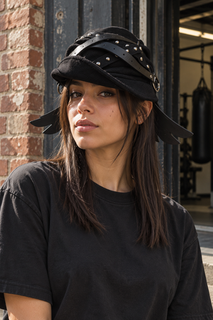 PU-nahast techwear-barett