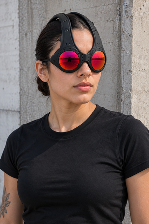 Cyberpunk-briller med alien-goggles