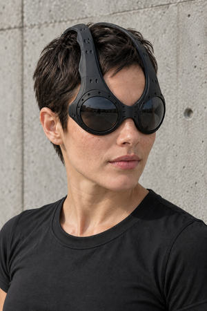 Cyberpunk-briller med alien-goggles